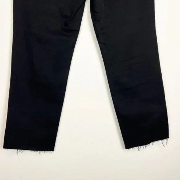 Express Straight Ankle Front High Waisted Ripped Jeans - Picture 11 of 13